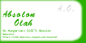 absolon olah business card